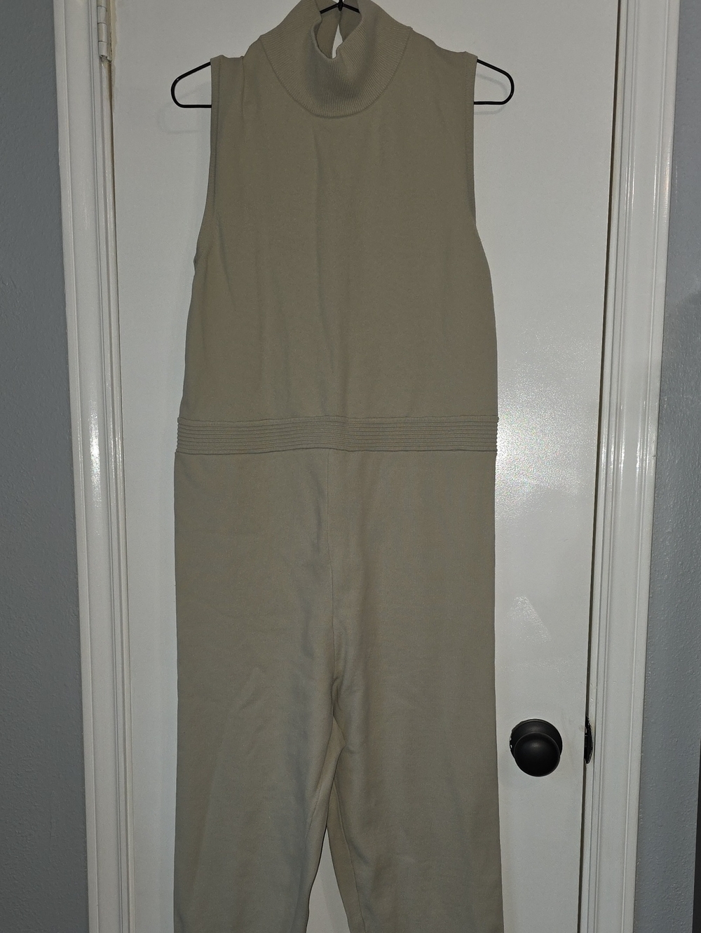 Barney NY x Forever 21 Sleeveless Knit Turtleneck Jumpsuit in Light Taupe Sz 1X